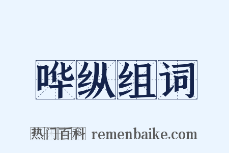 哗纵组词是什么意思的图片